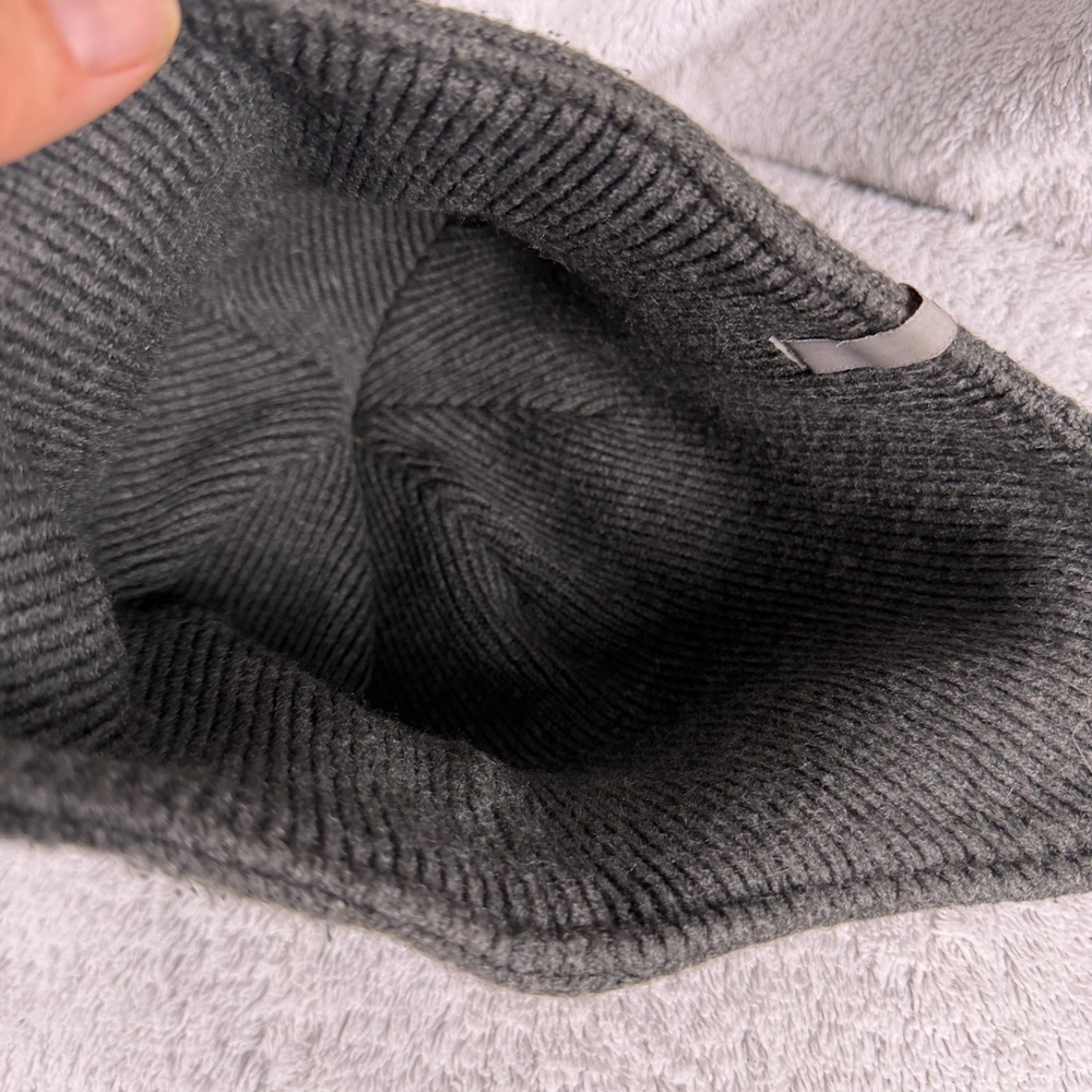 Carhartt Firesteel Beanie‎ Hat Mens One Size Gray Logo Acrylic Ribbed Ear Flaps - Picture 7 of 10